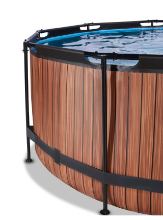 Басейн круглий з куполом EXIT дерево 360х122 см